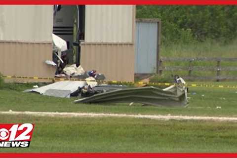 AERIAL VIDEO: Deadly plane crash into building leaves one person dead