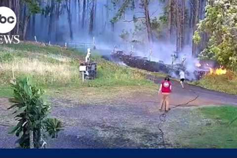 Security video appears to show what triggered deadly Maui fire l GMA