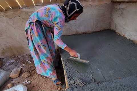 Journey of life: nomadic life and building a platform in the hut for decorating the house