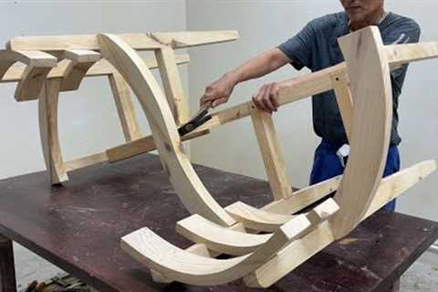 Amazing Woodworking Techniques Carpentr Extremely High Skills - Build A Chair With Artistic Curves