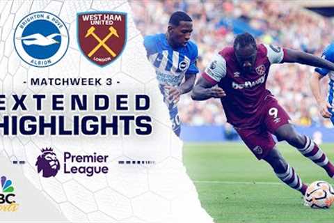 Brighton v. West Ham United | PREMIER LEAGUE HIGHLIGHTS | 8/26/2023 | NBC Sports