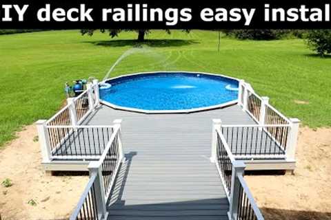 DIY Installing Composite Railing on our Pool Deck. Deck build part 4, Ep #826