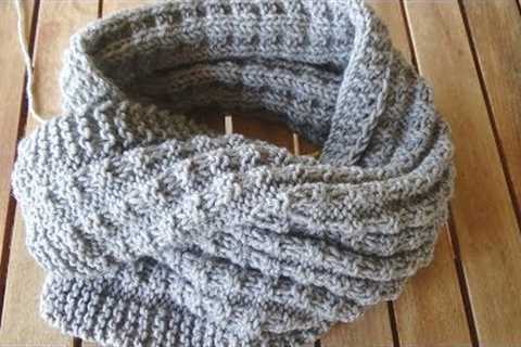 How to knit Nordic Mens  Scarf -super Easy knitting pattern