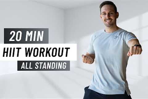 20 MIN HIIT WORKOUT - ALL STANDING - Full Body Cardio, No Equipment, At Home