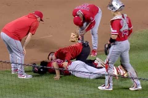 First Baseman Hits Pitcher In Back Of Head with Ball