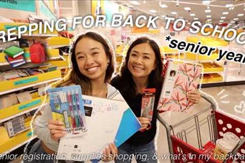 PREPPING FOR BACK TO SCHOOL *senior year* | registration, supplies shopping, &amp; what’s in my..