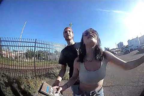 Drunk Wife Tries To Interrupt Husband's DUI Arrest