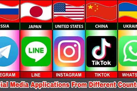 Social Media Applications From Different Countries | @3DDataStore