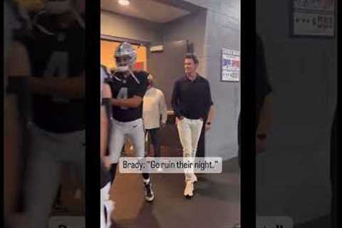 Tom Brady to Jimmy G &amp; Aiden O’Connell “Go Ruin Their Night” 👀🏴‍☠️ #Raiders #raidernation..