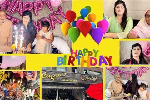 My Birthday Celebration |Capri Restaurant Mein Nashta kya #birthday #vlog #viral  #familyvlog #cake