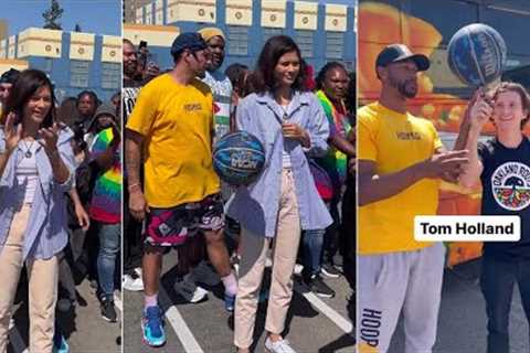 Zendaya and Tom Holland make a surprise visit