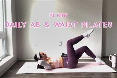 10MIN Daily Toned Ab &amp; Waist Pilates Routine // no equipment or repeats