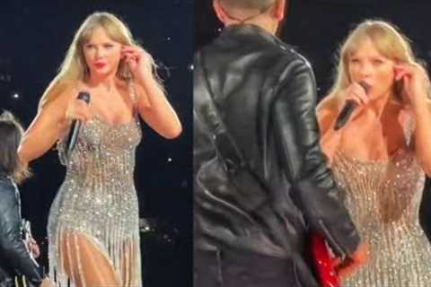 Taylor Swift BATTLES Through Earpiece Malfunction During Love Story