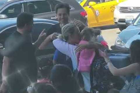 Laeticia Hallyday Bids Farewell to Family After Stay in Los Angeles