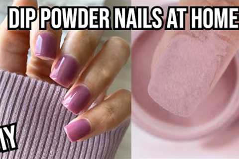 how to do dip powder nails at home step by step tutorial | AzureBeauty | dip nails for beginners