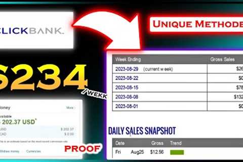 $234 /WEEK  Clickbank SECRET Earning Methode ! (Clickbank Earning Proof)✅