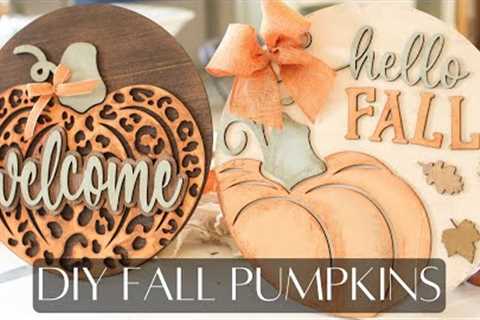 2023 DIY LASER CUT FALL PUMPKIN DOOR HANGERS | FALL DECOR | CO2 LASER PROJECTS
