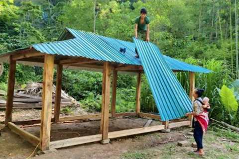 How to build a green corrugated iron roof, build a wooden house with your wife and children