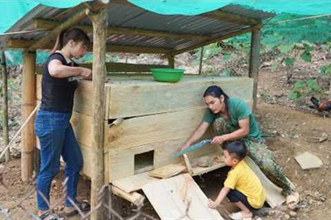 How to make a wooden house for chickens, build a farm together, survival laone