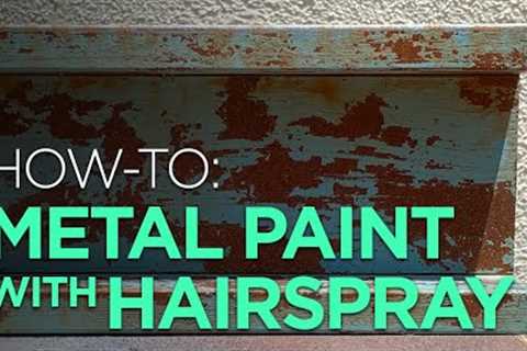 Rusted Metal Paint Effect using Hairspray &amp; Coffee Grounds