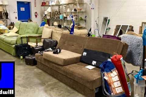 GOODWILL SHOP WITH ME FURNITURE SOFAS HOME DECOR ELECTRONICS KITCHENWARE SHOPPING STORE WALK THROUGH