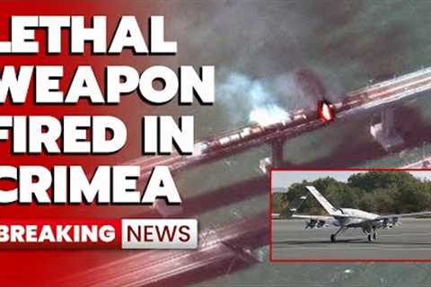 TERRIBLE SHOT IN CRIMEA! UKRAINIAN DRONE SWARM LAUNCHES LARGEST EVER ATTACK AGAINST CRIMEAN BRIDGE!