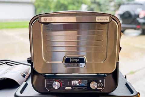 The Ninja Woodfire Outdoor Oven is 8-in-1 and cooks pizza, breads, and more.