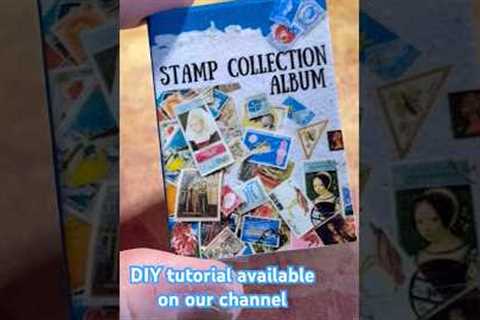 Miniature Stamp Collecting Album DIY #shorts #youtubeshorts #stampcollecting #stamps #mini #craft