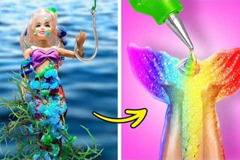 Amazing Mermaid Doll Crafts 😍🧜‍♀️ Cool Barbie DIYs To Boost Your Creativity