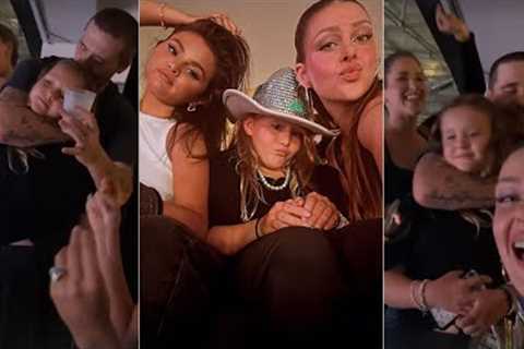 Selena Gomez is partying with younger sister Gracie, Nicola Peltz and Brooklyn Beckham.