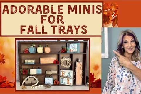 11 DIY Fall Tier Tray Minis on a Budget *EASY*Farmhouse Cottage Core Decor*Scrap wood*Dollar Tree