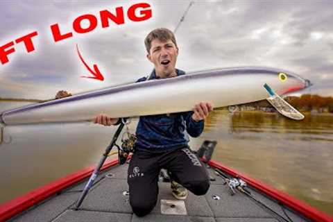 Fishing The Giga Lure!! (Worlds Biggest Lure)