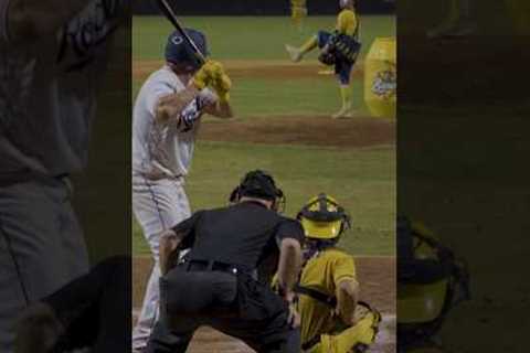 This is the trickiest Banana Ball at bat | Savannah Bananas #bananaball #shorts #trick #baseball#fun