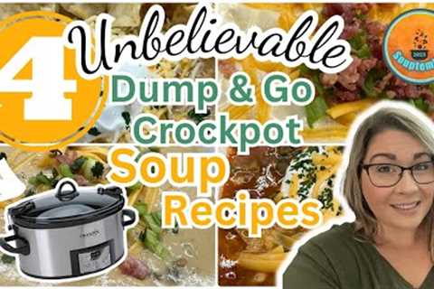4 UNBELIEVABLE Dump &amp; Go CROCKPOT Soup Recipes that are SIMPLE and AMAZING! | SOUPTEMBER 2023