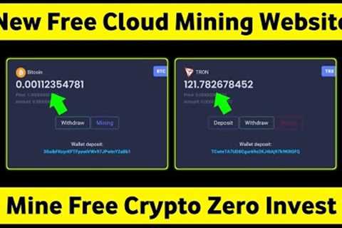 Earn Free $10 Crypto Daily | New Free Cloud Mining Website | New Free Bitcoin Mining Site 2023
