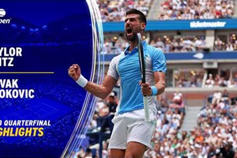 Taylor Fritz vs. Novak Djokovic Highlights | 2023 US Open Quarterfinal
