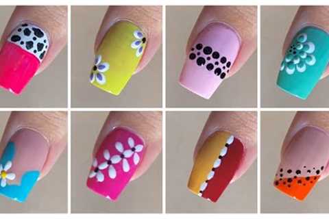 10+ Easy nail art designs with household items || Diy nail art designs at home