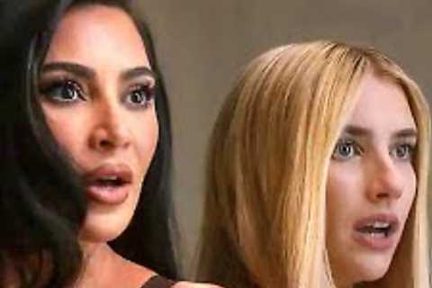 Kim Kardashian, Emma Roberts and Cara Delevingne in the trailer for AMERICAN HORROR STORY DELICATE..
