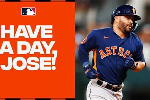 THREE HOMERS on the day for Jose Altuve!
