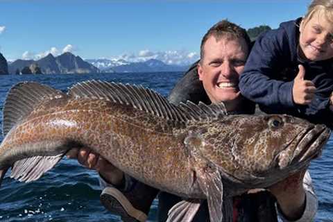 Giant Ling Cod! Most RUTHLESS FISH in the SEA!!! {Catch Clean Cook} LING COD