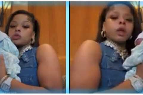 Chrisean Rock Cries on Live With Baby Chrisean Malone Jr &amp; Addresses Blueface &amp; Baby Mama..