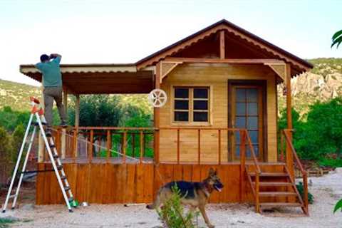 Building a Wooden House / Building a Balcony / Off Grid Log Cabin
