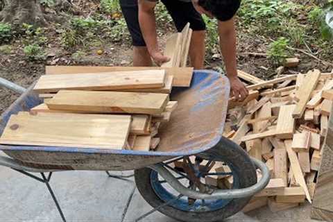 Let's See How He Did With The Scraps Of Wood // The Wood Recycling Project Is Extremely Efficient