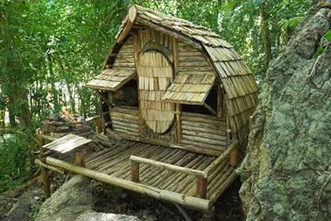 How To Build House Wood Plastic Roof Survival Bushcraft Camping cooking