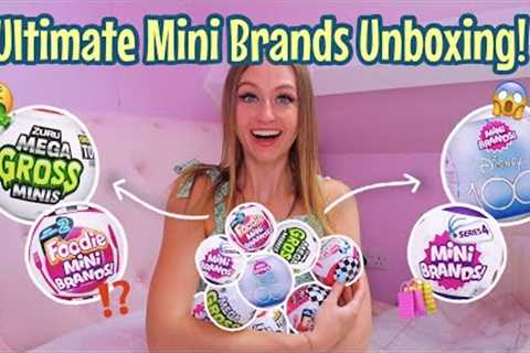 UNBOXING ALL *NEW* MINI BRANDS!!😱⁉️ (DISNEY 100 PLATINUM✨MEGA GROSS🤮FOODIE SERIES 2🌭 &amp;..
