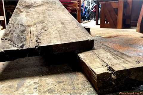 Crafting a Rustic Wooden Sofa from Scrap Wood | Easy Woodworking Project