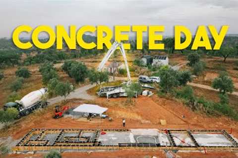 BUILDING MASSIVE CONCRETE HOUSE (2 people, 2 trucks, 1 pump)