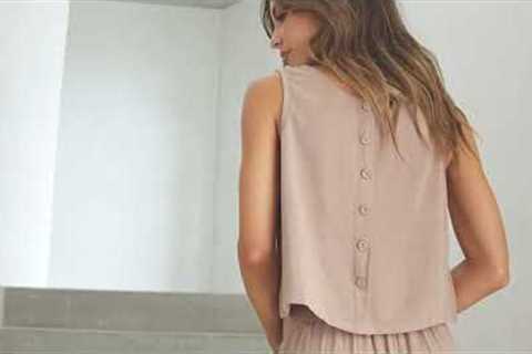 2023 Womens 2 Piece Outfits Sleeveless Wide Leg Pants Set Pockets  Clothing Shoes | shopping online