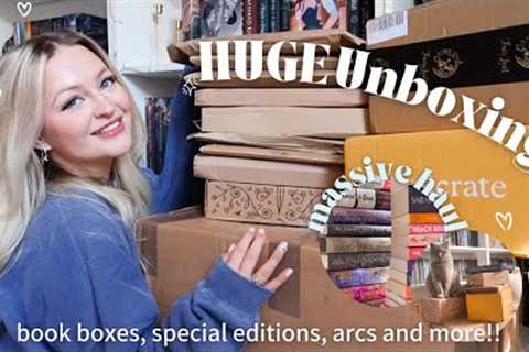 HUGE book unboxing haul!!🌛fairyloot, waterstones, amazon, special editions, bookish merch &amp;..