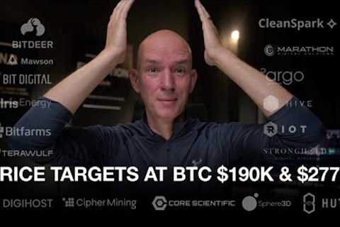 Price Targets For All Of The Miners If Bitcoin Goes To $190k or $277k. Full Breakdown Of Each Miner!
